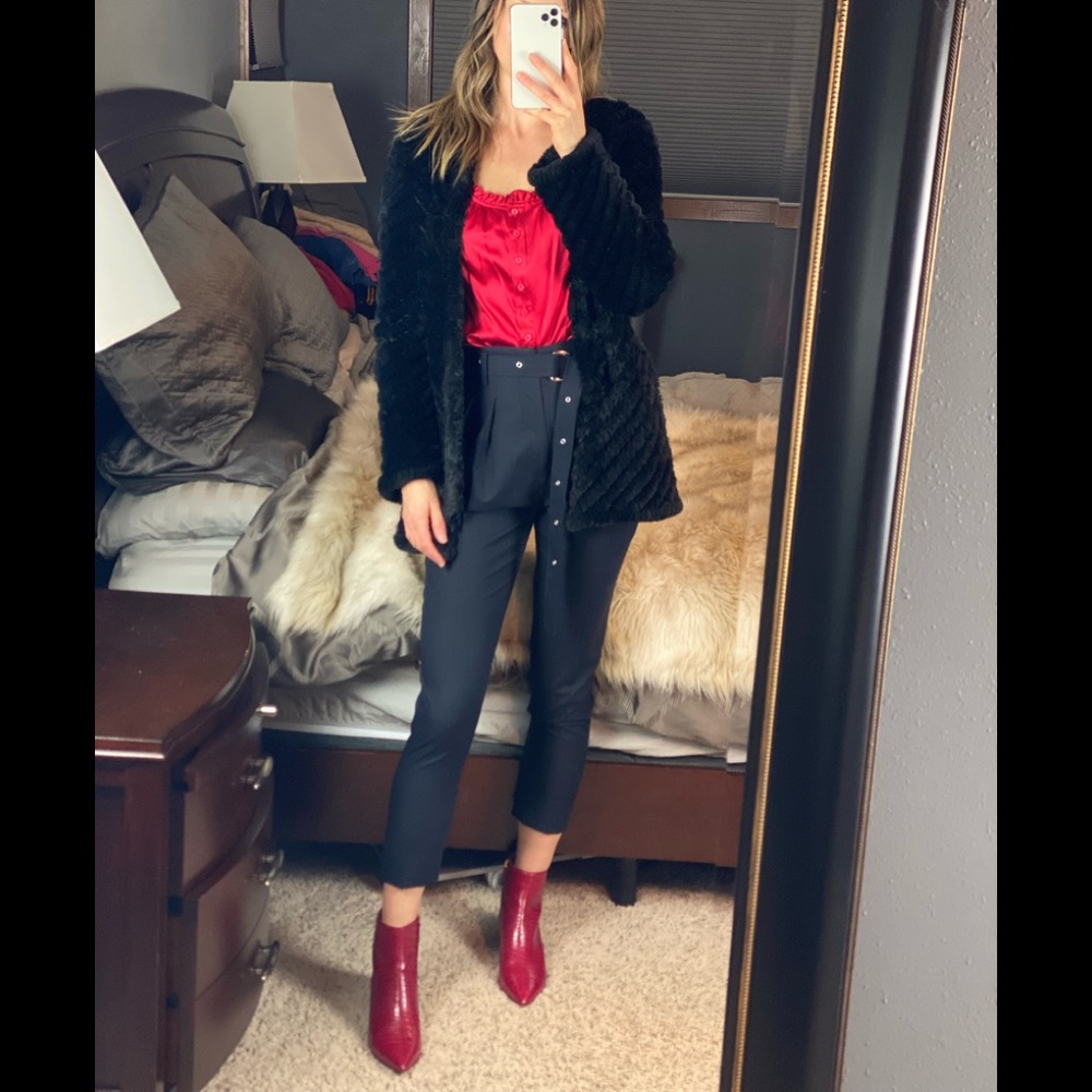 Aquazzura Red Croc Embossed Pointed Toe Ankle Boots 40.5 / 10.5